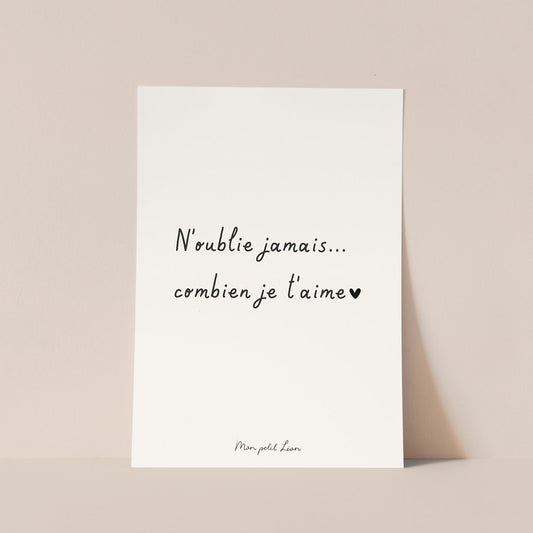 Carte "Combien je t'aime" A6