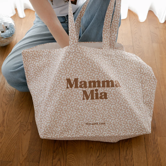 Cabas XXL léopard "Mamma Mia"