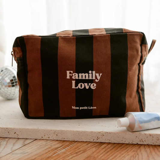 Trousse de toilette rayée "Family Love"