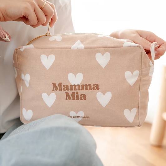 Trousse de toilette coeurs "Mamma Mia"
