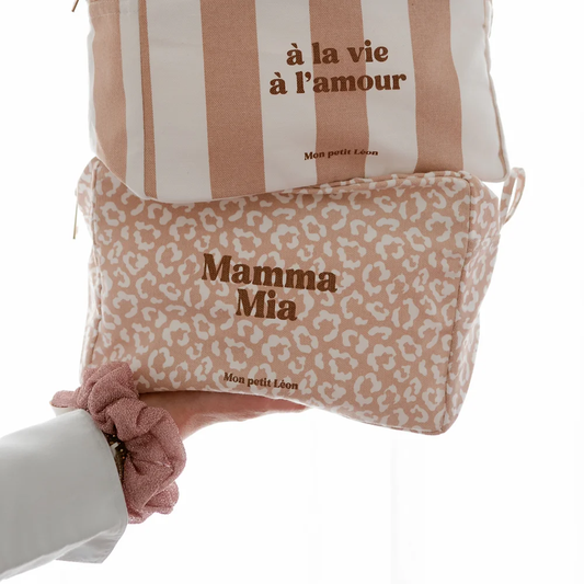 Trousse de toilette léopard "Mamma Mia"