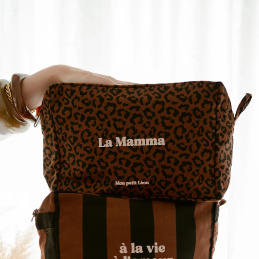 Trousse de toilette léopard "La Mamma"