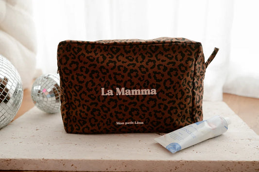 Trousse de toilette léopard "La Mamma"