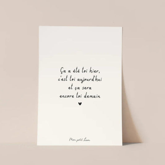 Carte "Ça sera encore toi demain" A6