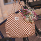 Cabas XXL motif damier