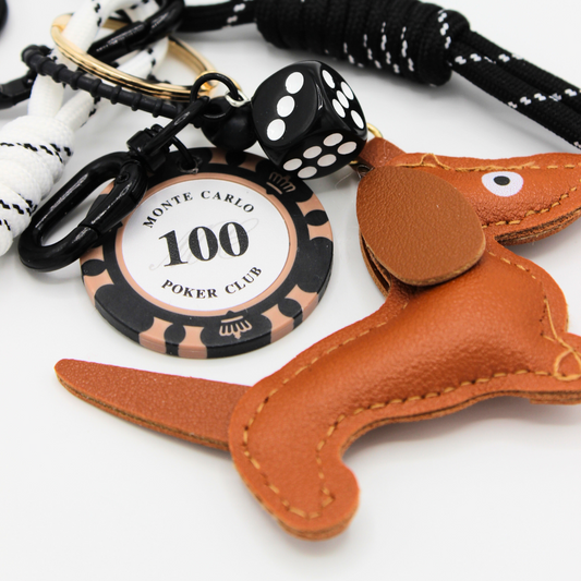 Porte-clés à breloque Teckel fauve