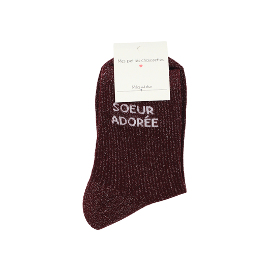 Chaussettes "Soeur adorée"
