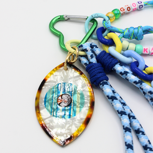 Porte-clés à breloque Oeil bleu