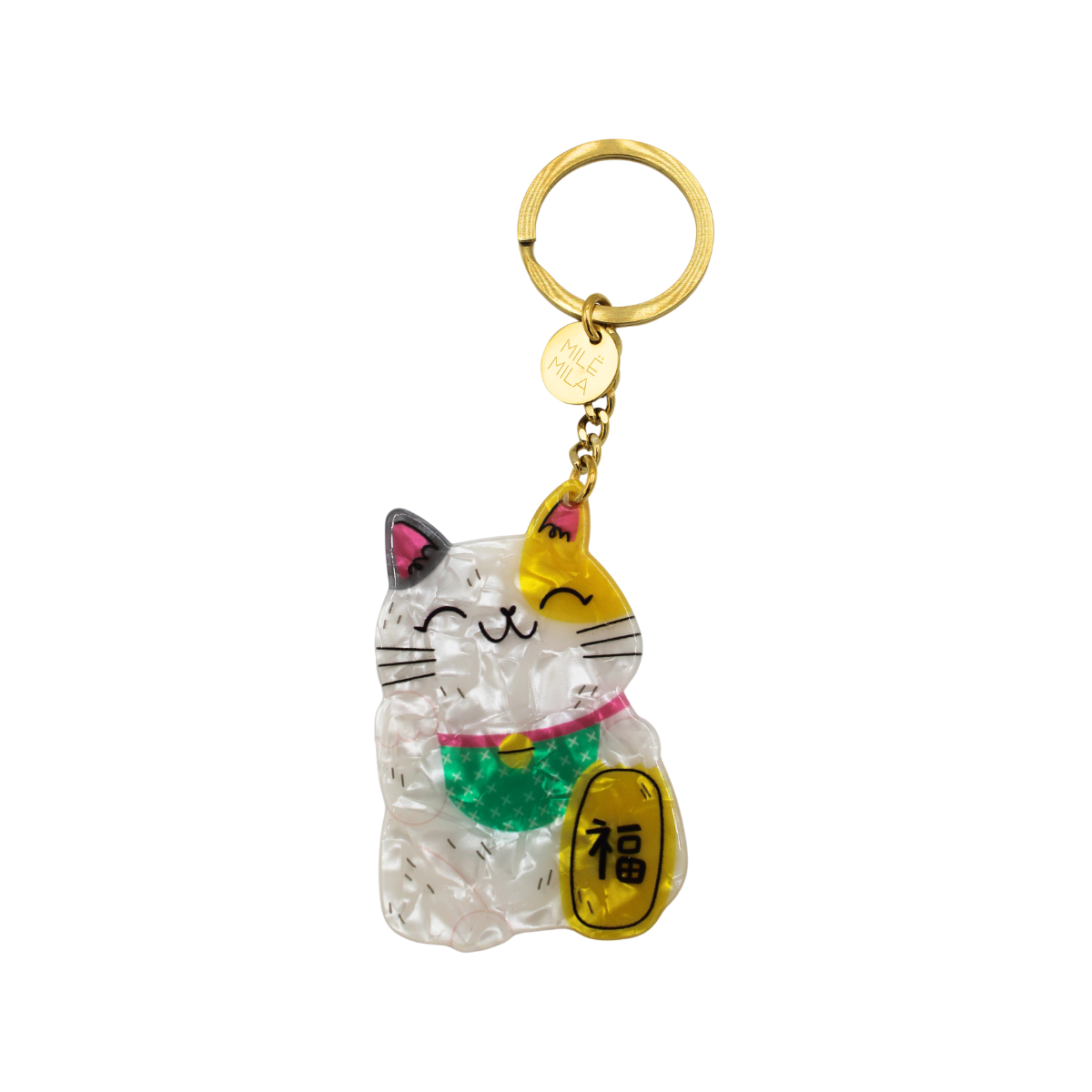 Porte-clés Chat porte-bonheur
