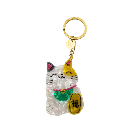 Porte-clés Chat porte-bonheur