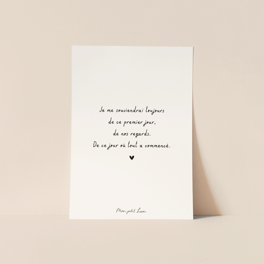 Carte "Je me souviendrai toujours" A6