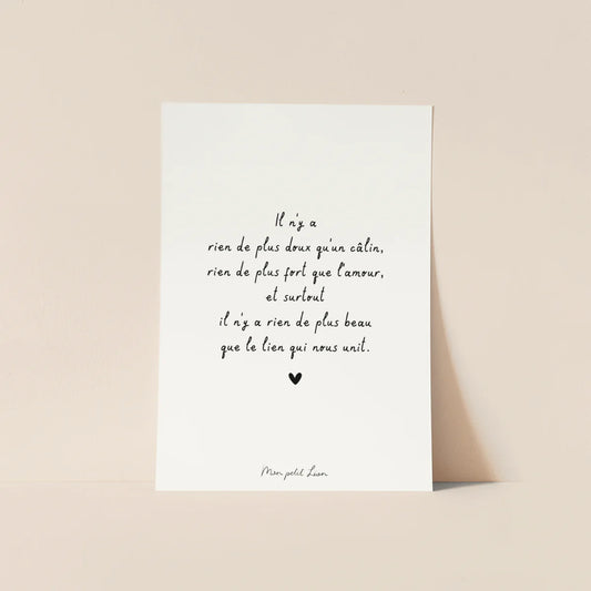 Carte "Le lien qui nous unit"