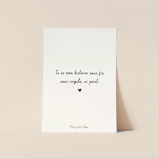 Carte "Tu es mon histoire" A6