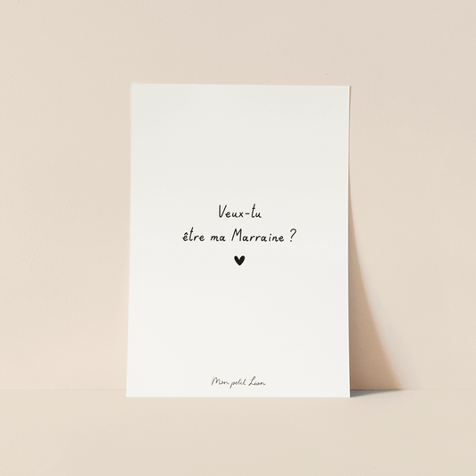 Carte "Veux-tu être ma marraine ?" A6