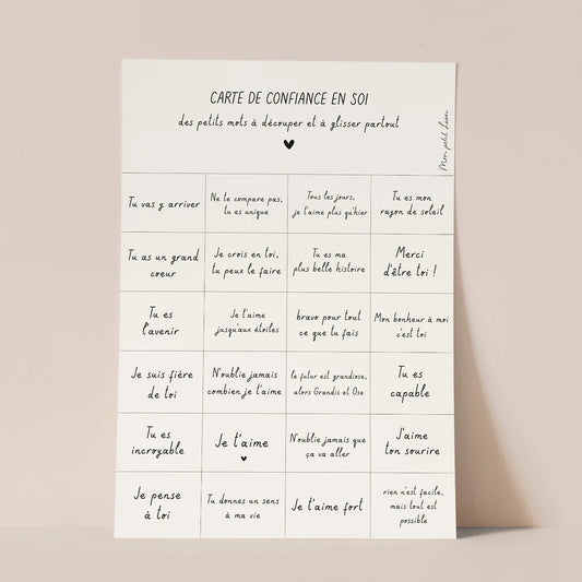Carte de confiance en soi