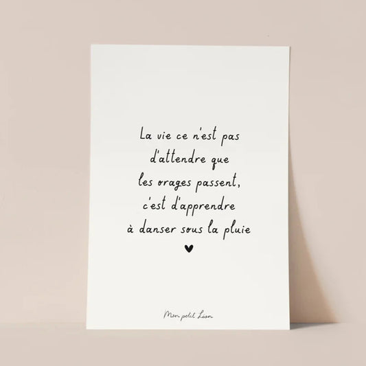 Carte "Danser sous la pluie" A6
