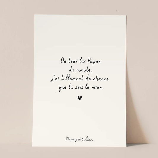 Carte "De tous les papas du monde" A6