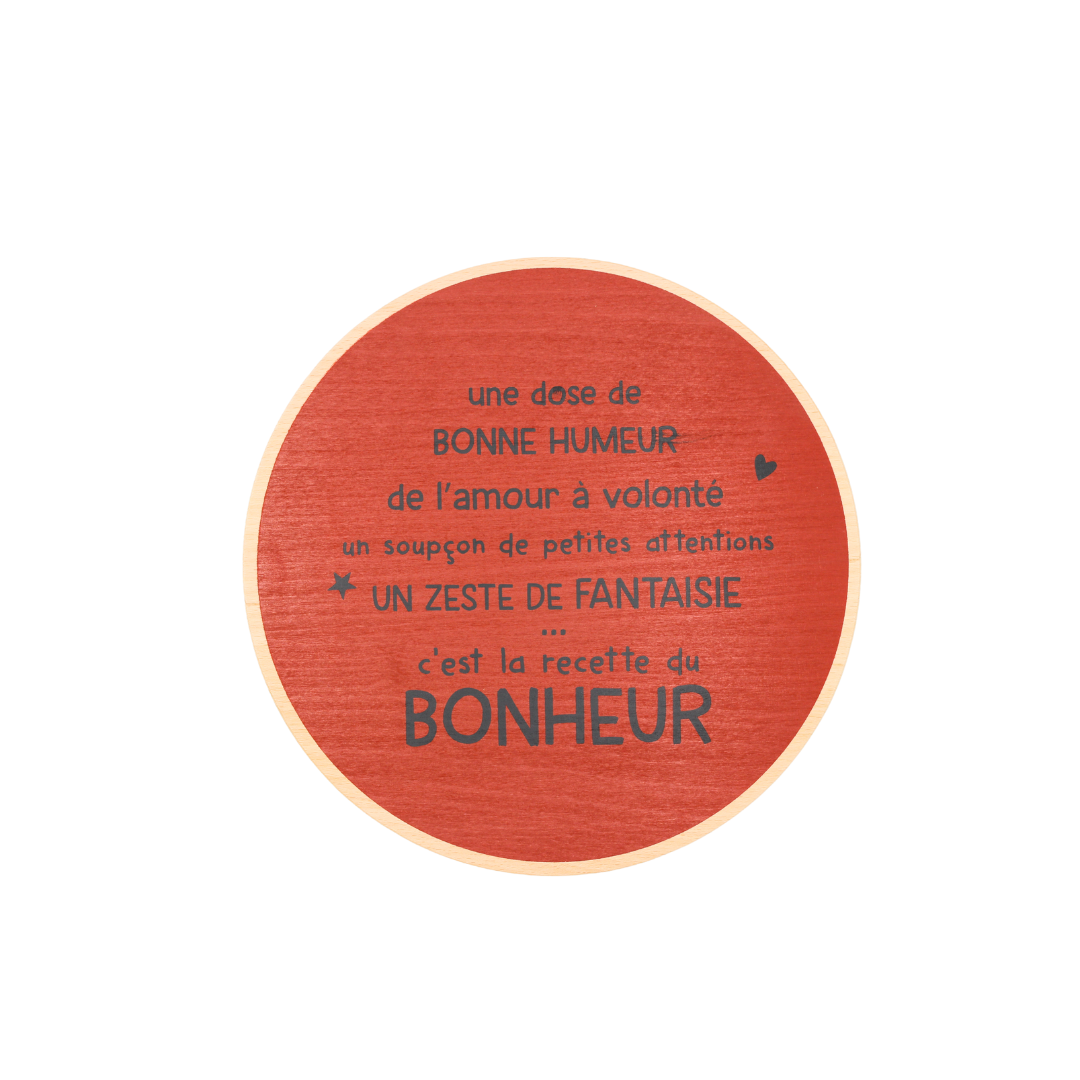 Dessous de plat "Recette du bonheur"