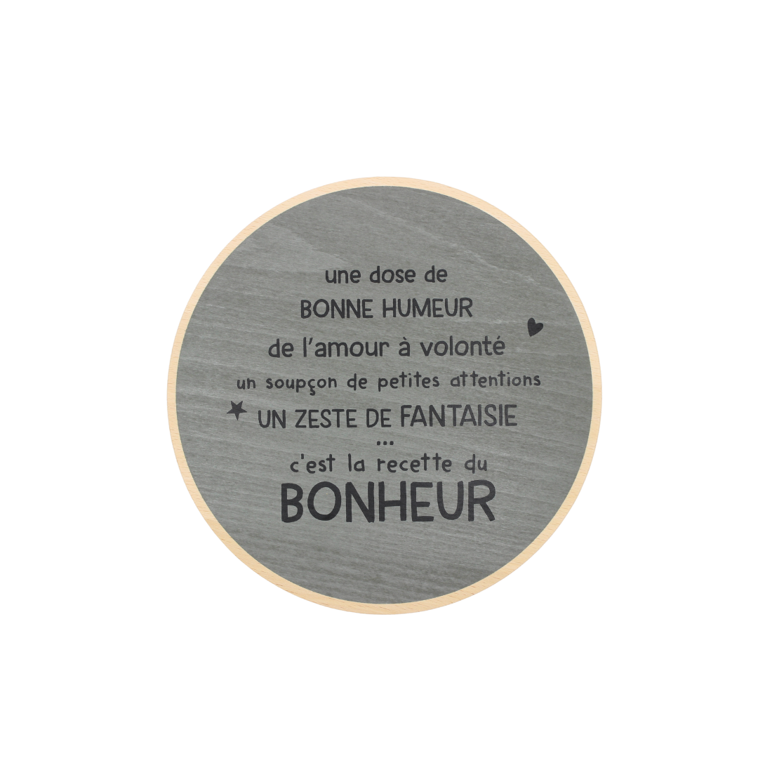 Dessous de plat "Recette du bonheur"