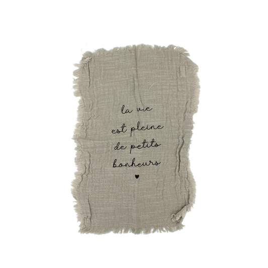 Essuie mains "La vie est pleine de petits bonheurs"