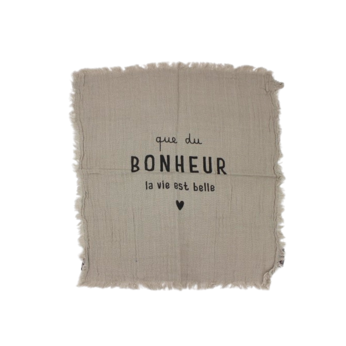 Essuie mains "Que du bonheur, la vie est belle"