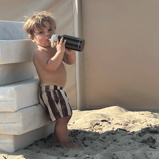 Gourde isotherme pour enfant rayée