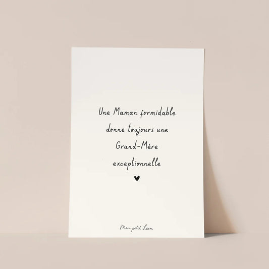 Carte "Grand-mère exceptionnelle" A6