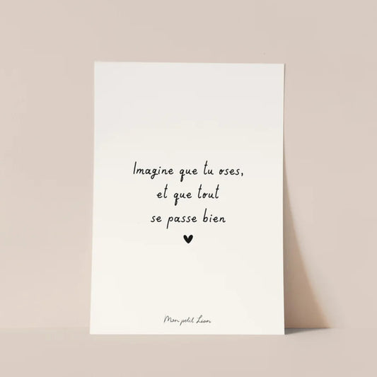 Carte "Imagine que tu oses" A6