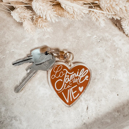 Porte-clés "La famille c'est la vie"