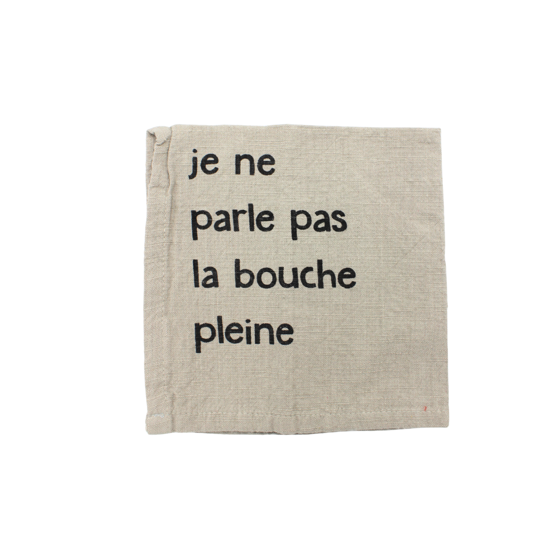 Lot de serviettes "Les bonnes manières à table"