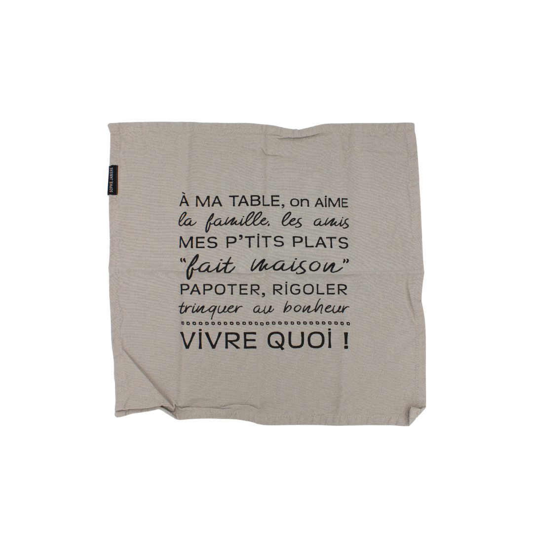 Lot de serviettes "À ma table"