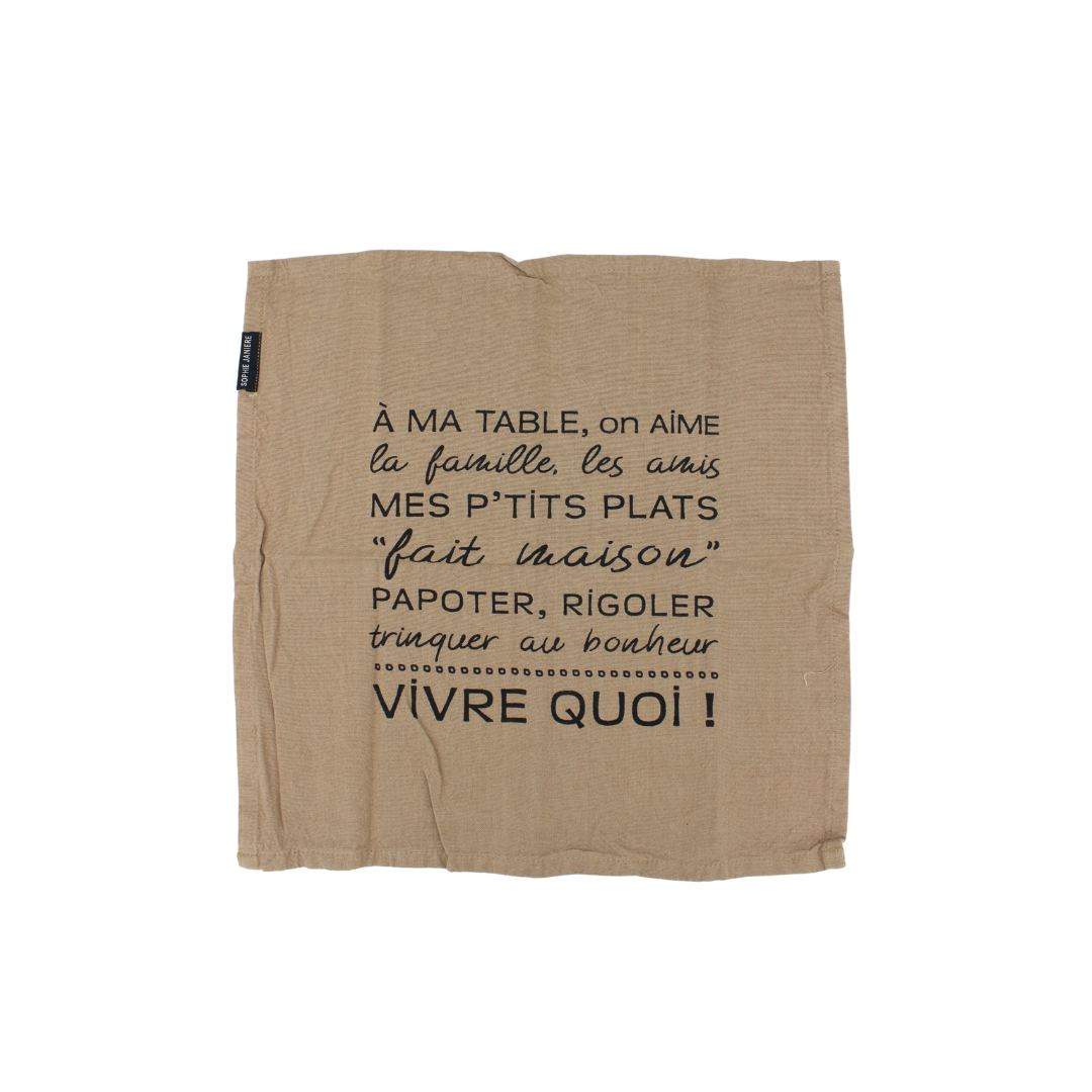 Lot de serviettes "À ma table"