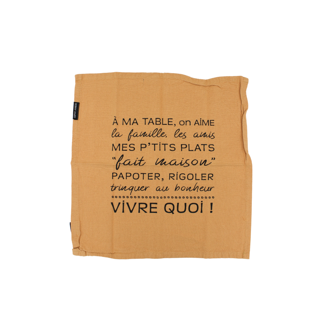 Lot de serviettes "À ma table"