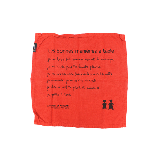 Lot de serviettes « Apprendre en mangeant »