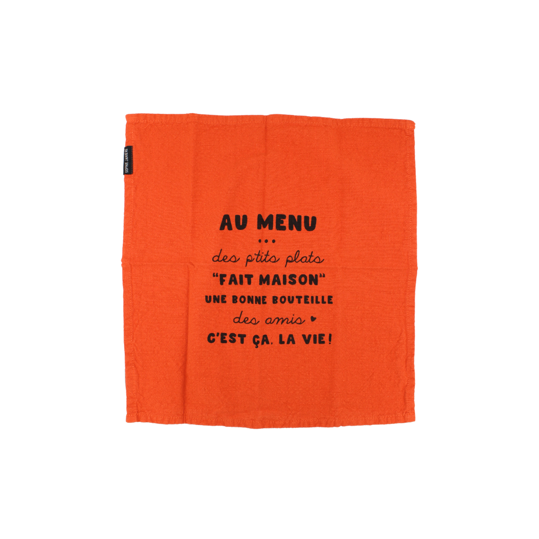 Lot de serviettes "Au menu"
