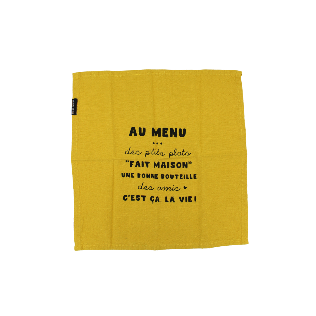 Lot de serviettes "Au menu"