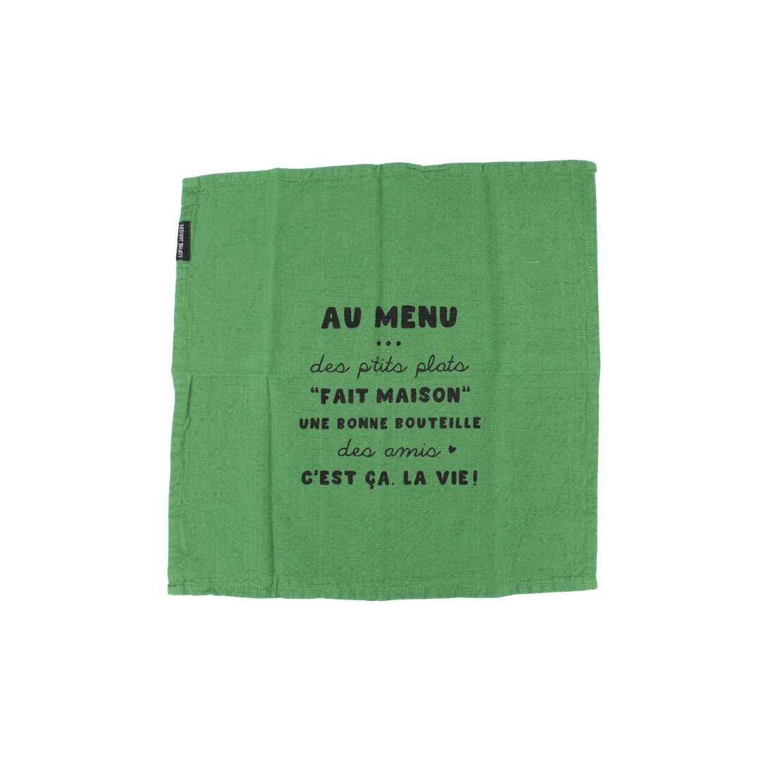 Lot de serviettes "Au menu"