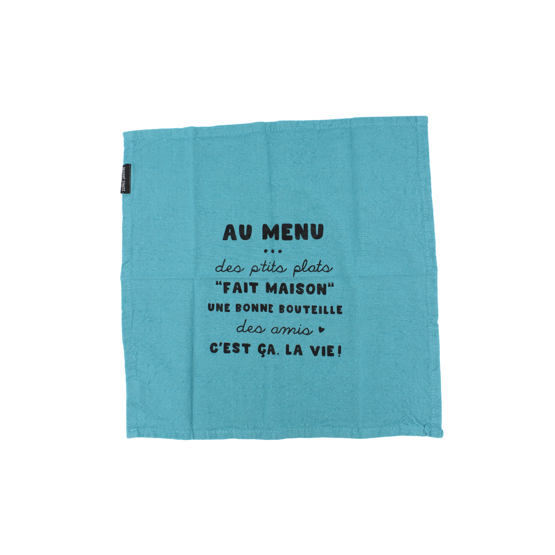 Lot de serviettes "Au menu"