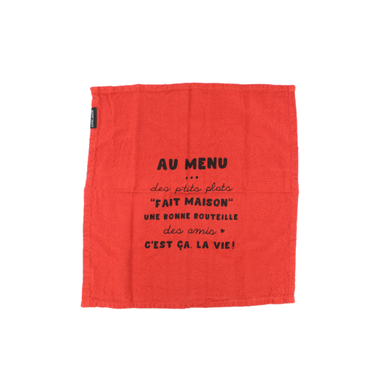 Lot de serviettes "Au menu"