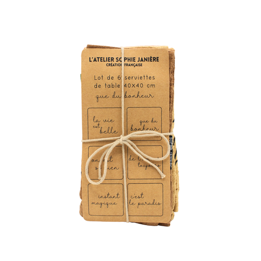 Lot de serviettes "Que du bonheur"