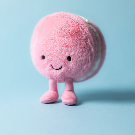 Peluche Macaron à la framboise Mia