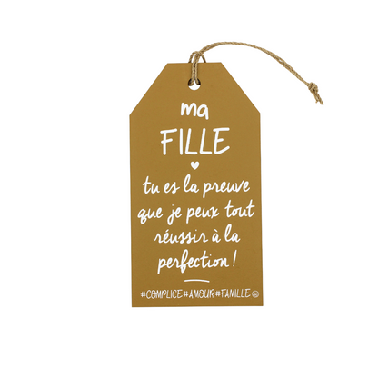 Plaque décorative "Ma fille"
