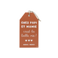 Plaque décorative "Chez papi et mamie"