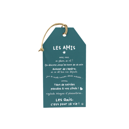 Plaque décorative "Les amis c'est pour la vie"