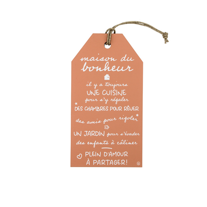 Plaque décorative « Maison du bonheur »