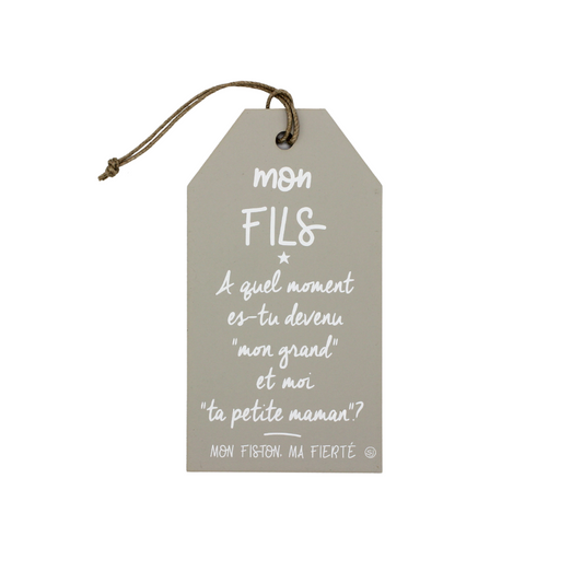 Plaque décorative "Mon fils"
