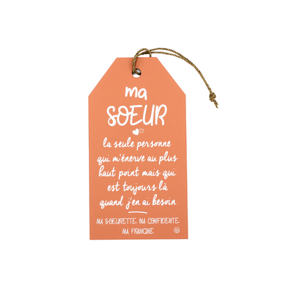 Plaque décorative « Ma sœur »