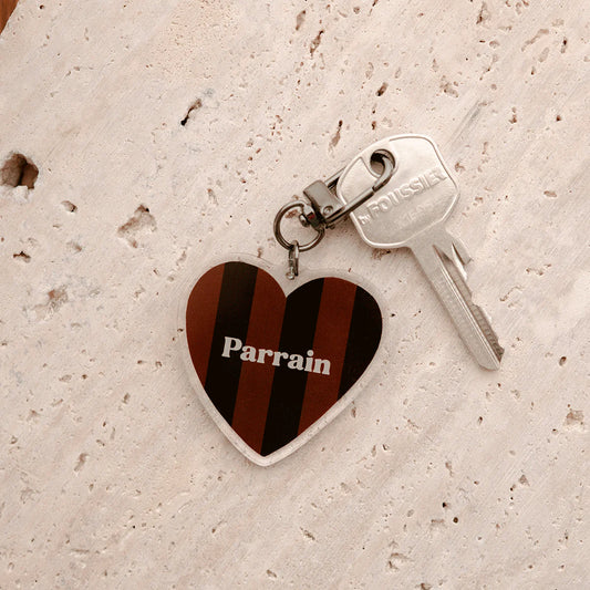 Porte-clés rayé "Parrain"
