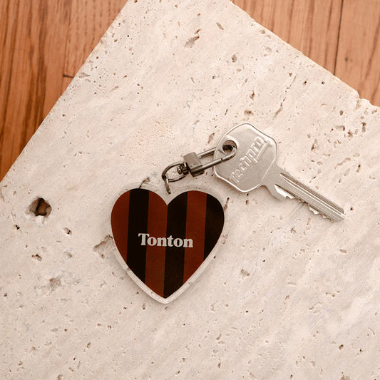 Porte-clés rayé "Tonton"