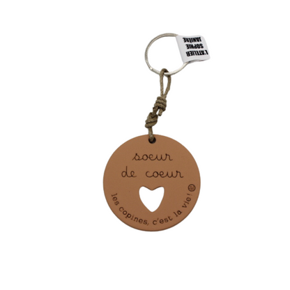 Porte-clés " Soeur de coeur"